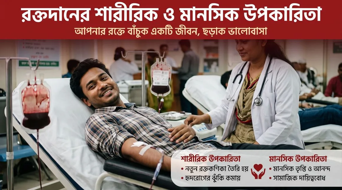 রক্তদানের শারীরিক ও মানসিক উপকারিতা: বিজ্ঞানের দৃষ্টি ও বাংলাদেশের বর্তমান বাস্তবতা